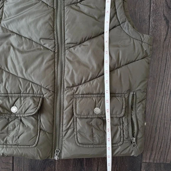 Vintage Jacob Connexion Olive Quilted Vest - Picture 8 of 9